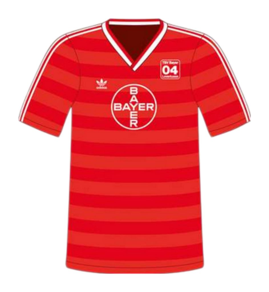 Primera equipación de Bayer Leverkusen 85-86