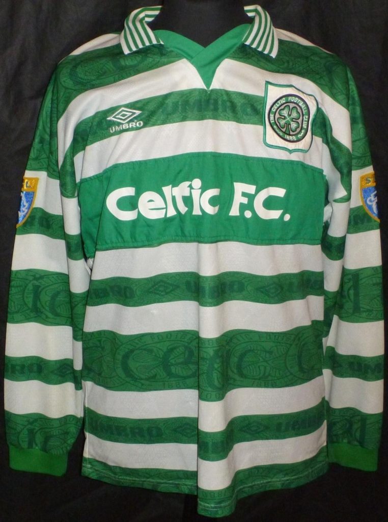 Primera equipación de Celtic 97-98
