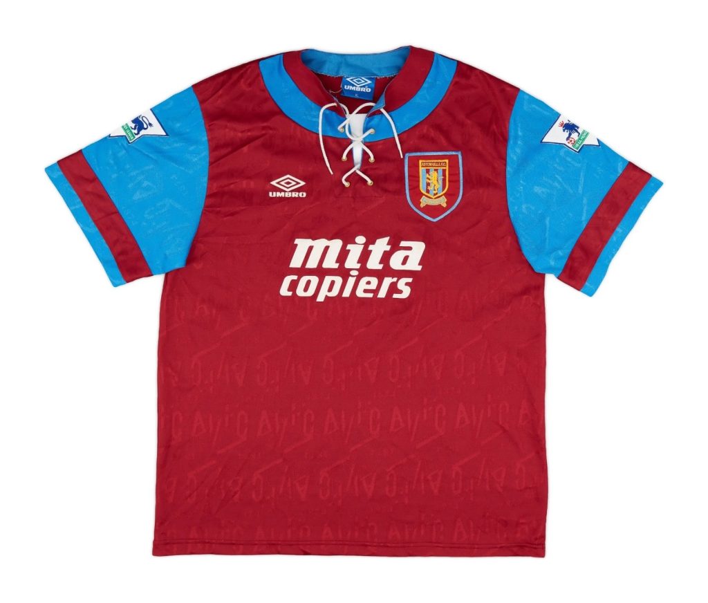 Primera equipación de Aston Villa 92-93