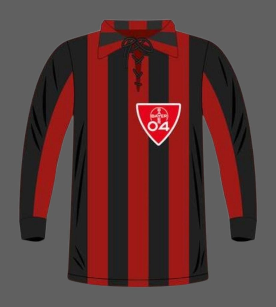 Primera equipación de Bayer Leverkusen 56-57