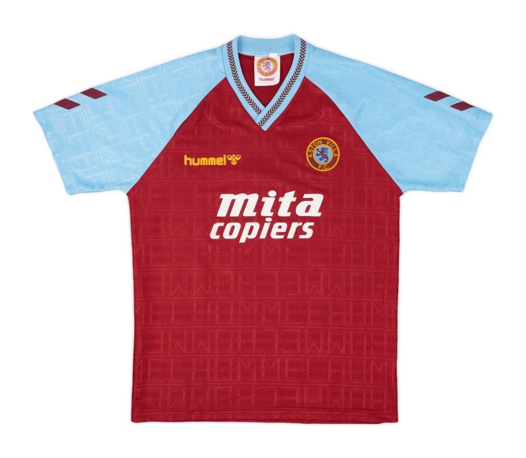 Primera equipación de Aston Villa 89-90