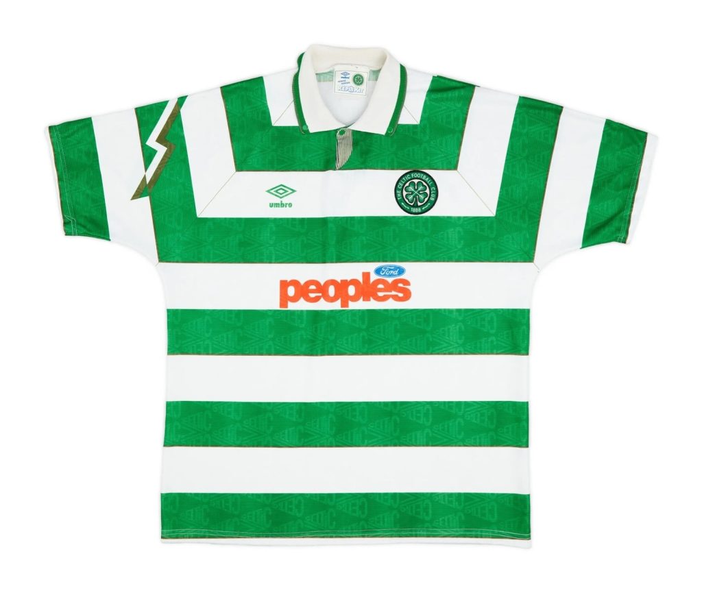 Primera equipación de Celtic 91-92