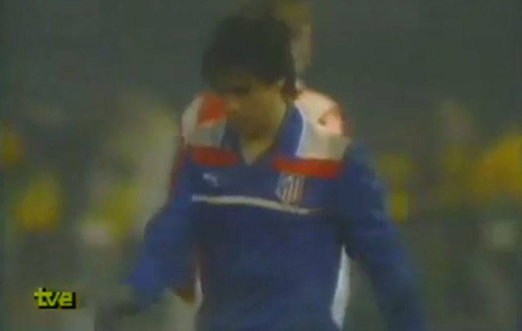 Segunda equipación de Atlético de Madrid 85-86