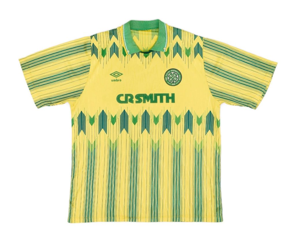 Segunda equipación de Celtic 90-91