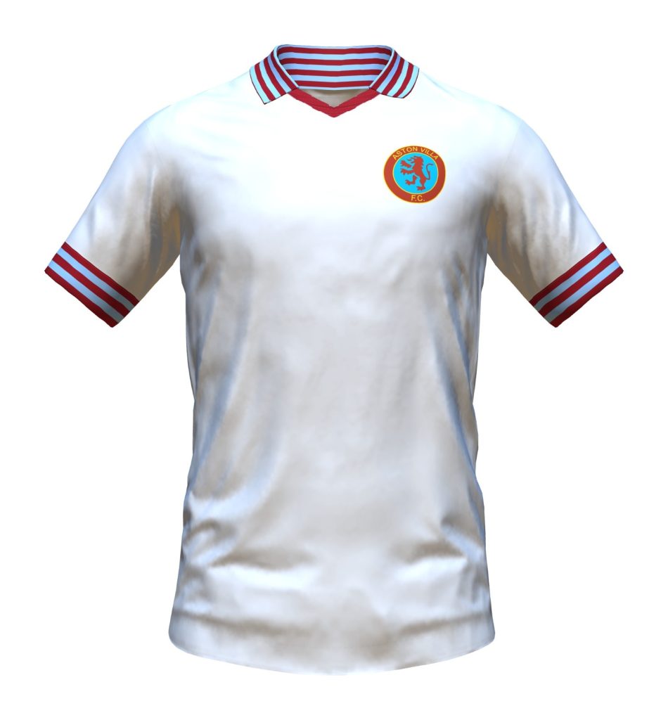Segunda equipación de Aston Villa 75-76