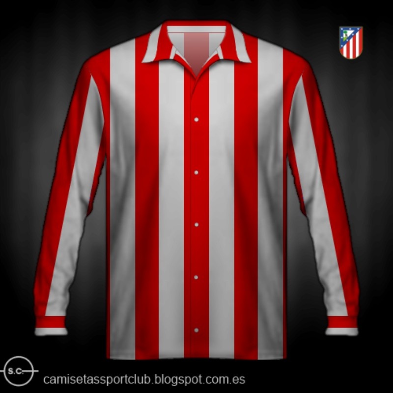 Primera equipación de Atlético de Madrid 55-56