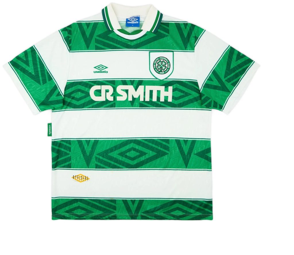 Primera equipación de Celtic 94-95
