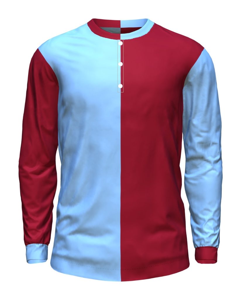 Primera equipación de Aston Villa 1888-90