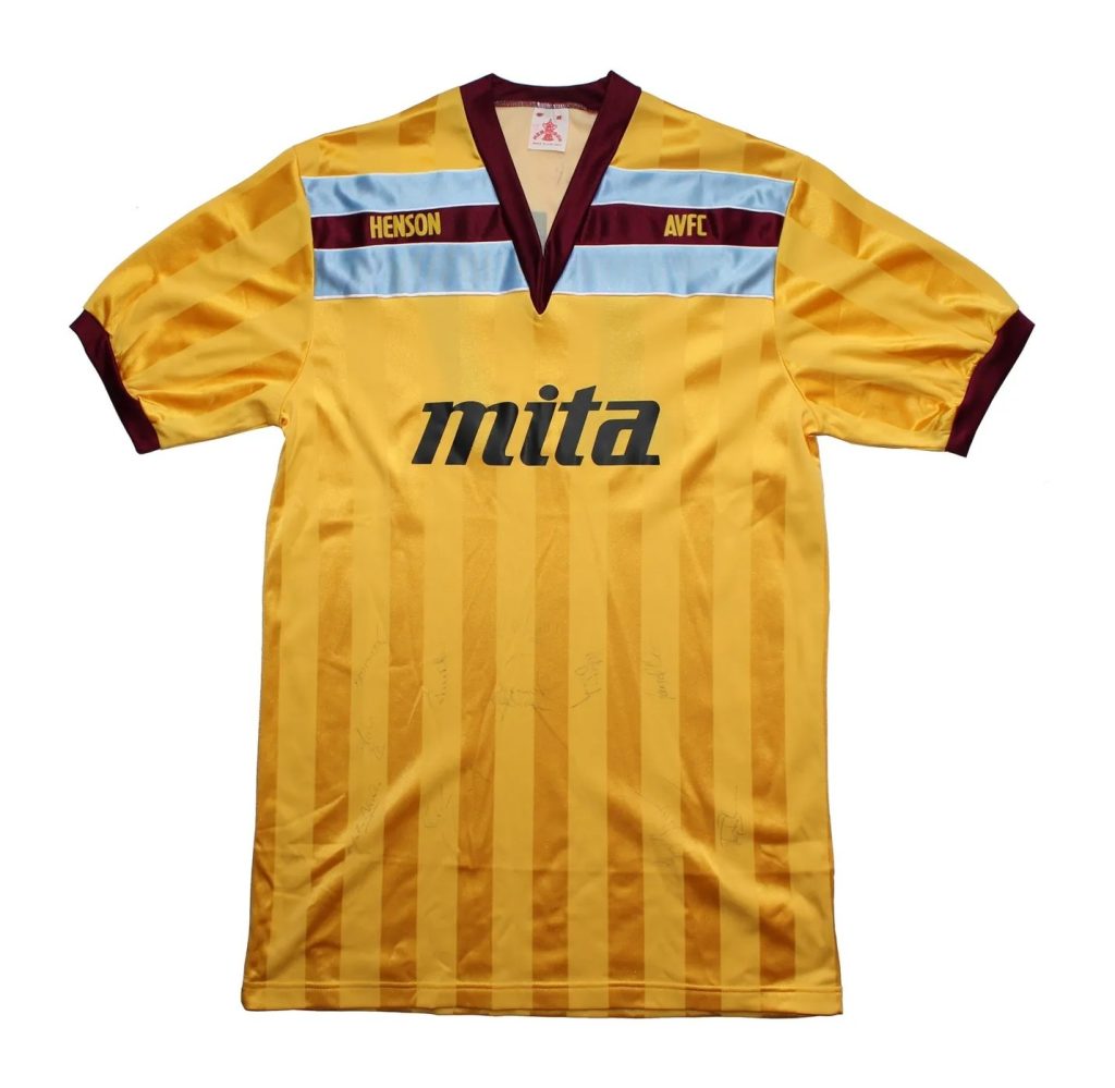 Segunda equipación de Aston Villa 85-86