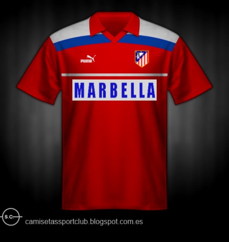 Segunda equipación de Atlético de Madrid 92-93