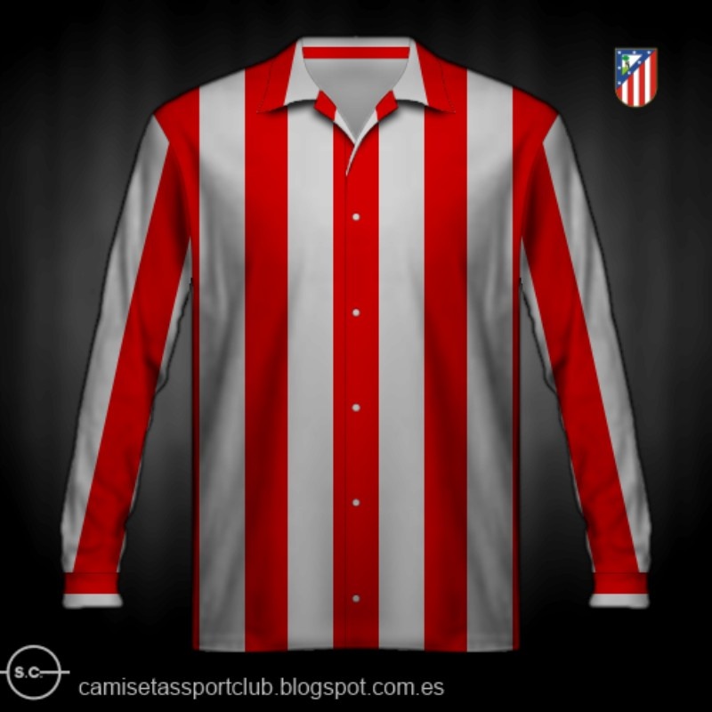 Primera equipación de Atlético de Madrid 59-60