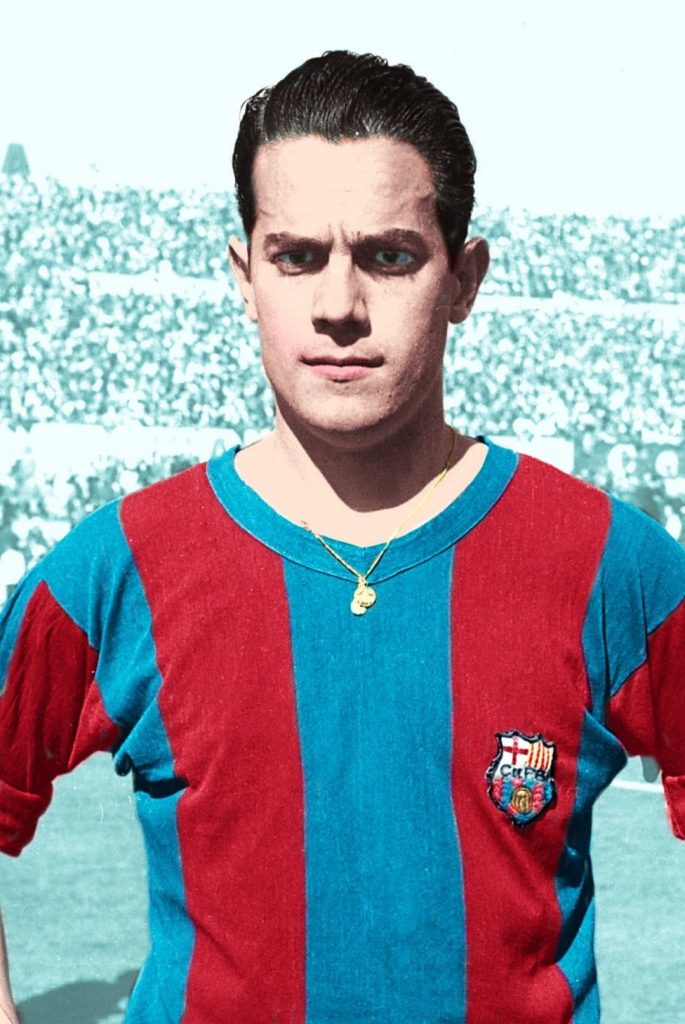 Primera equipación de Barcelona 60-61