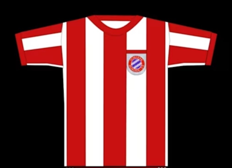 Primera equipación de Bayern Múnich 72-73