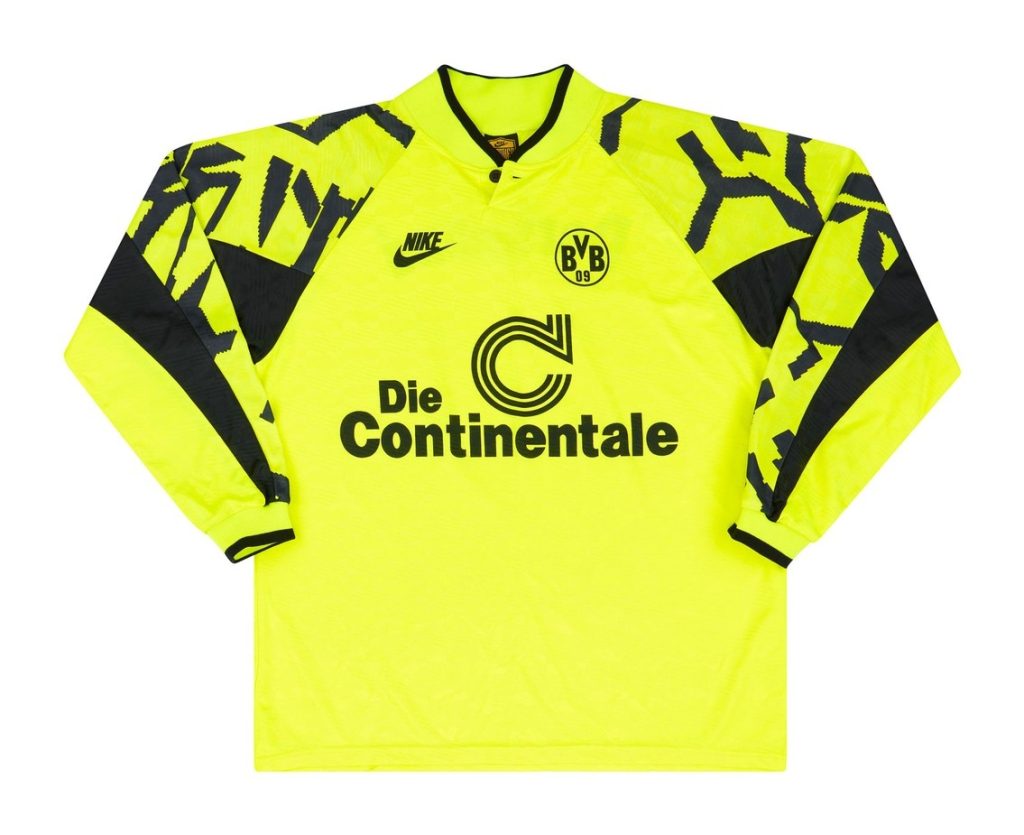 Primera equipación de Borussia Dortmund 91-92