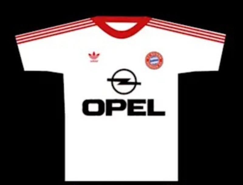 Segunda equipación de Bayern Múnich 89-90