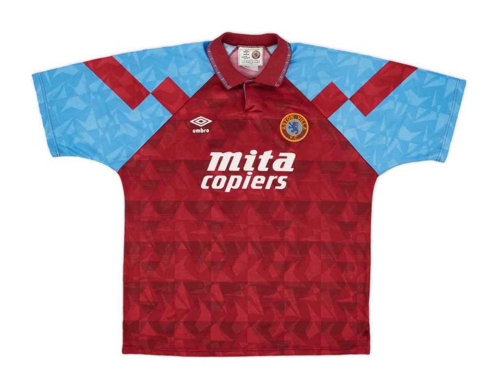 Primera equipación de Aston Villa 91-92