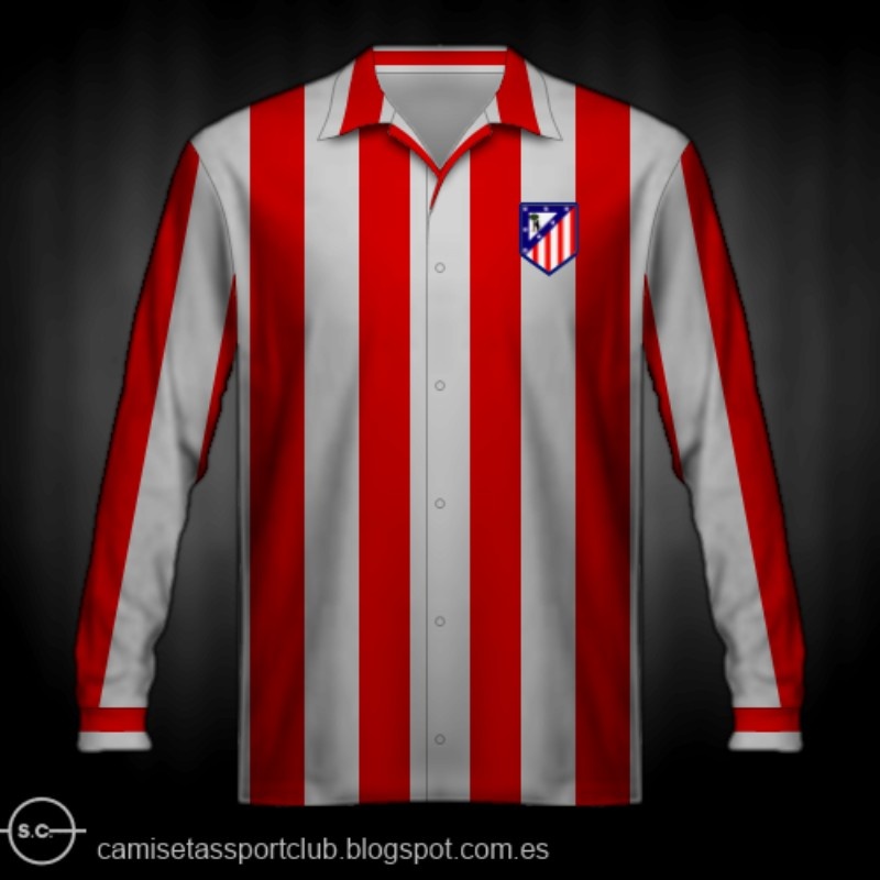 Primera equipación de Atlético de Madrid 1947-48