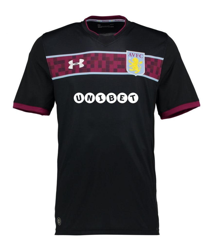 Segunda equipación de Aston Villa 17-18