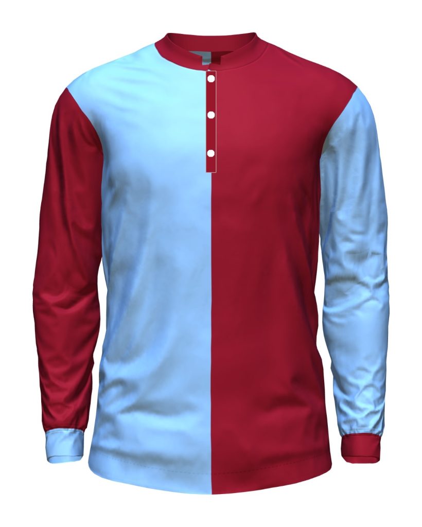 Primera equipación de Aston Villa 1890-92
