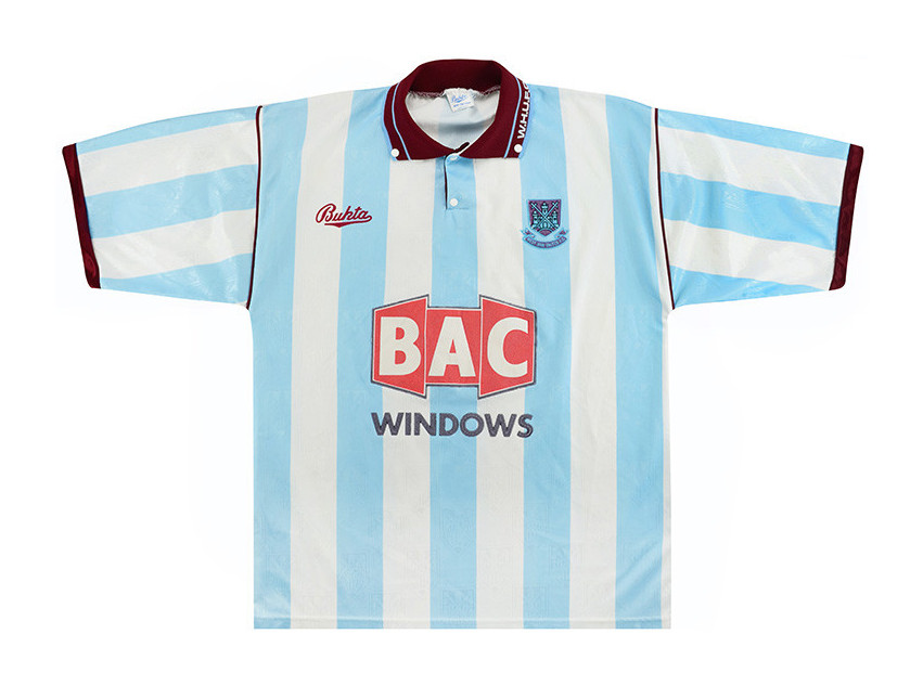Segunda equipación de West Ham United 91-92