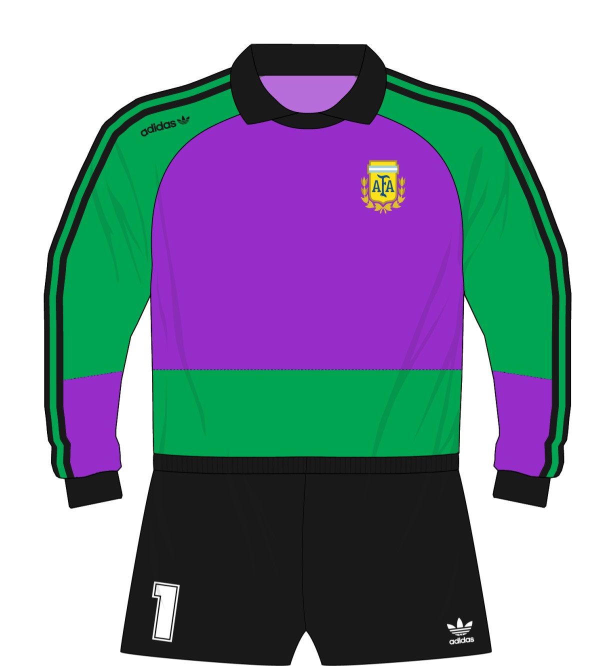 Equipación de portero de Argentina 1990