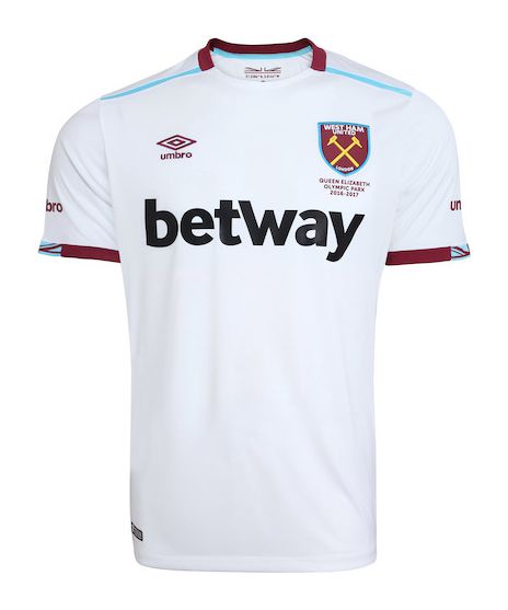 Segunda equipación de West Ham United 16-17