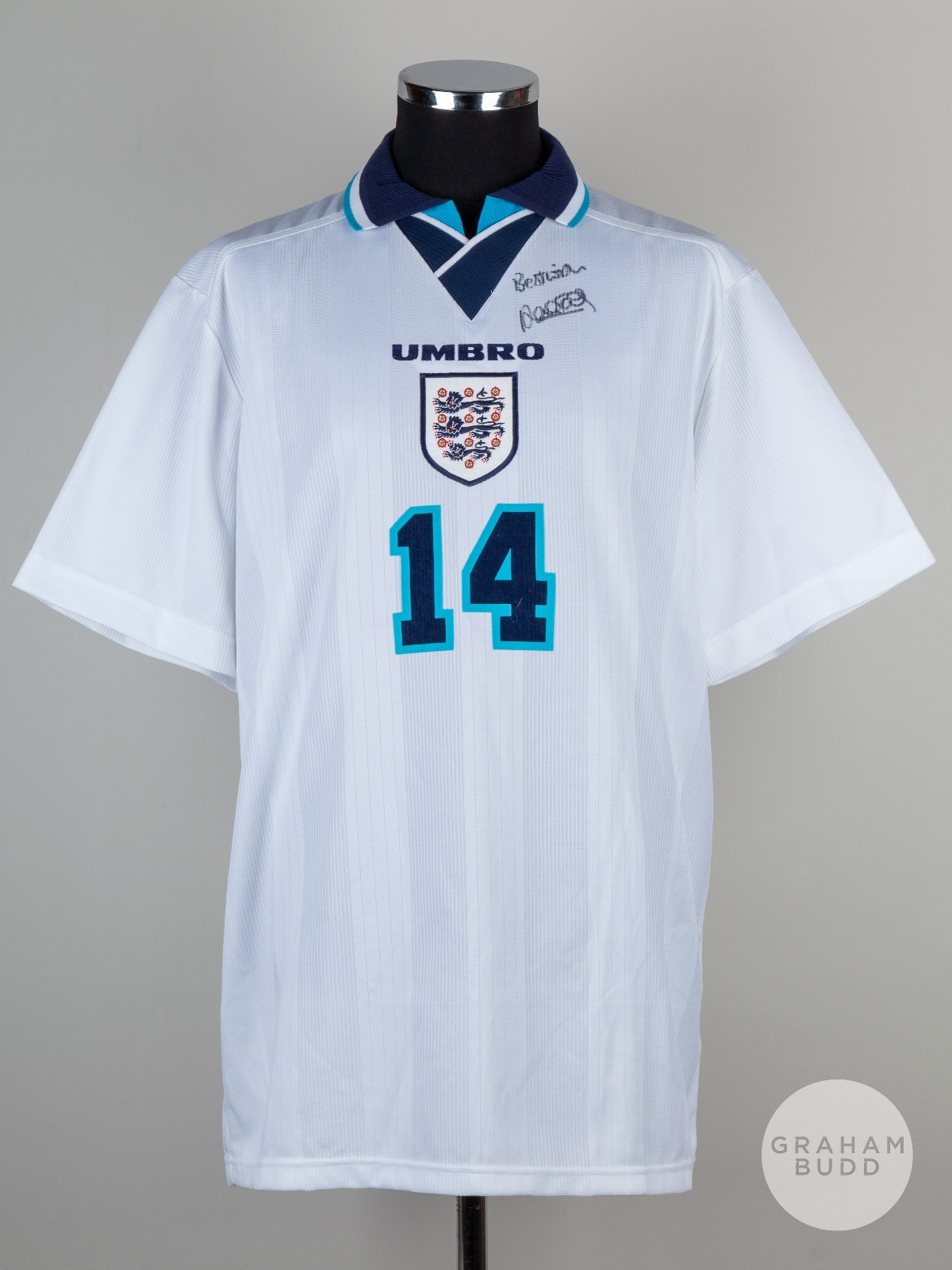 Primera equipación de Inglaterra 1996