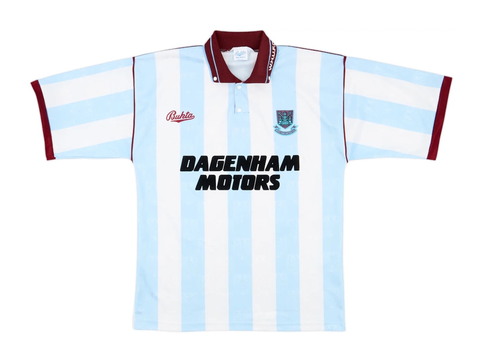 Segunda equipación de West Ham United 92-93