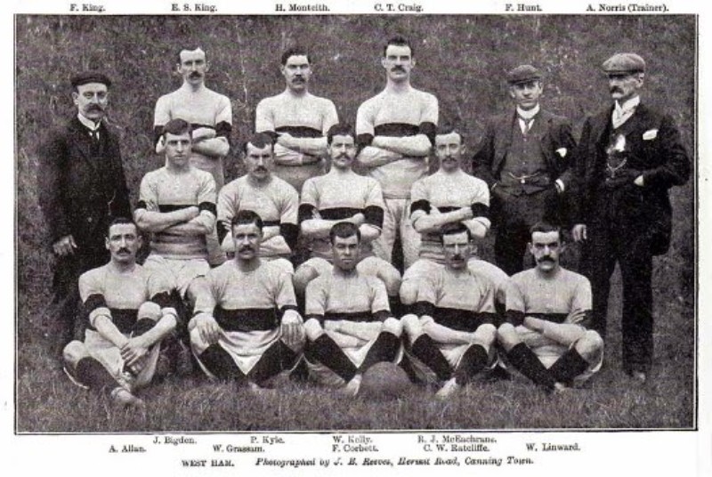 Segunda equipación de West Ham United 1902-03