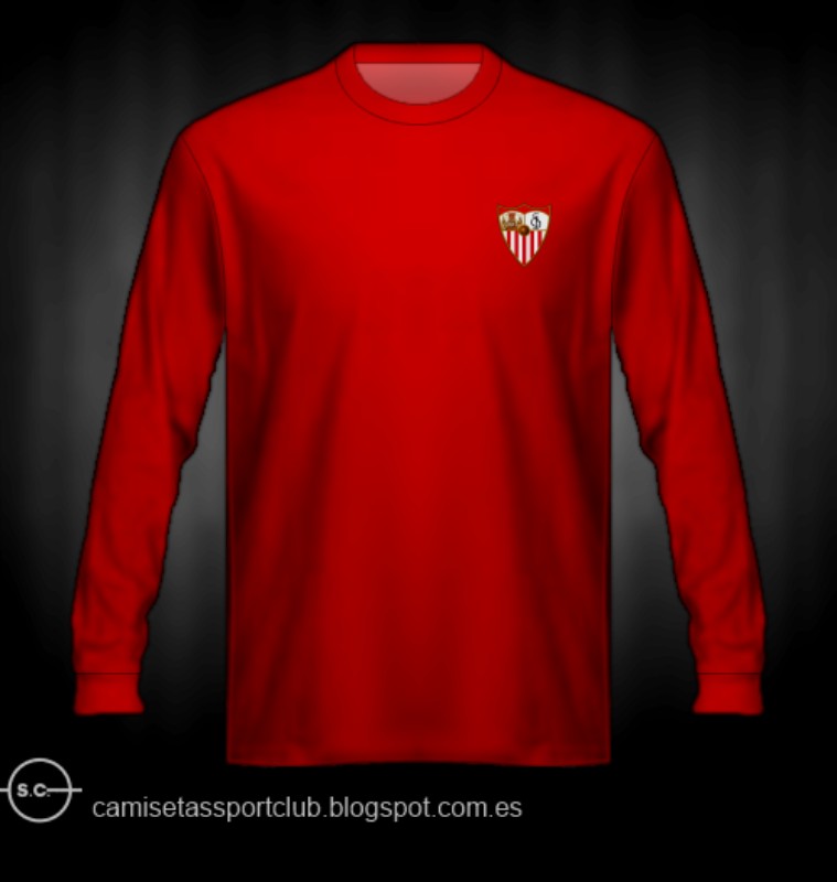 Segunda equipación de Sevilla FC 57-58