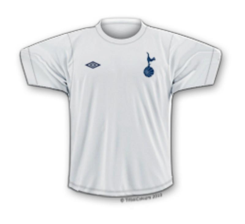 Primera equipación de Tottenham 76-77