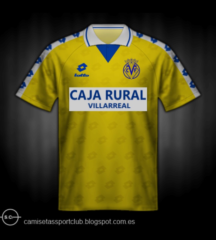 Primera equipación de Villarreal 92-93