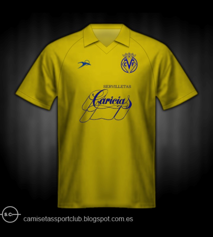 Primera equipación de Villarreal 90-91