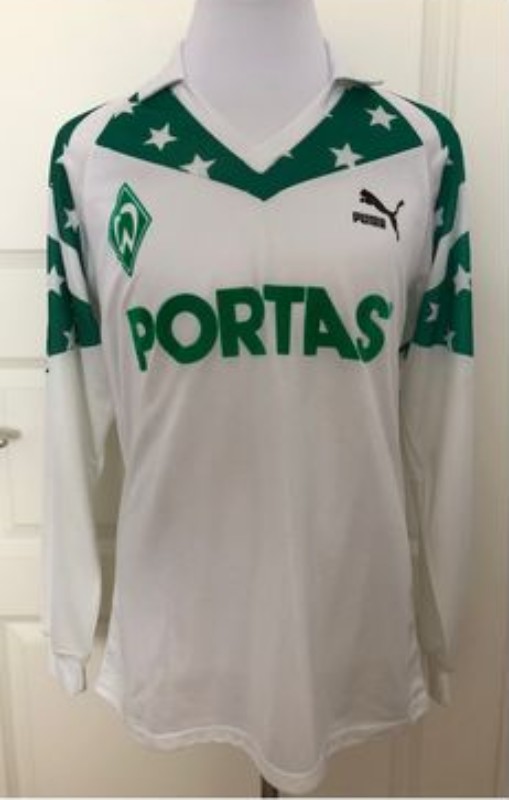 Primera equipación de Werder Bremen 89-90