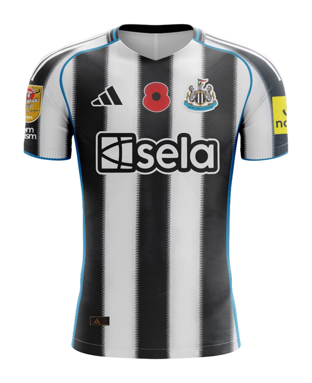 Primera equipación de Newcastle 25-26