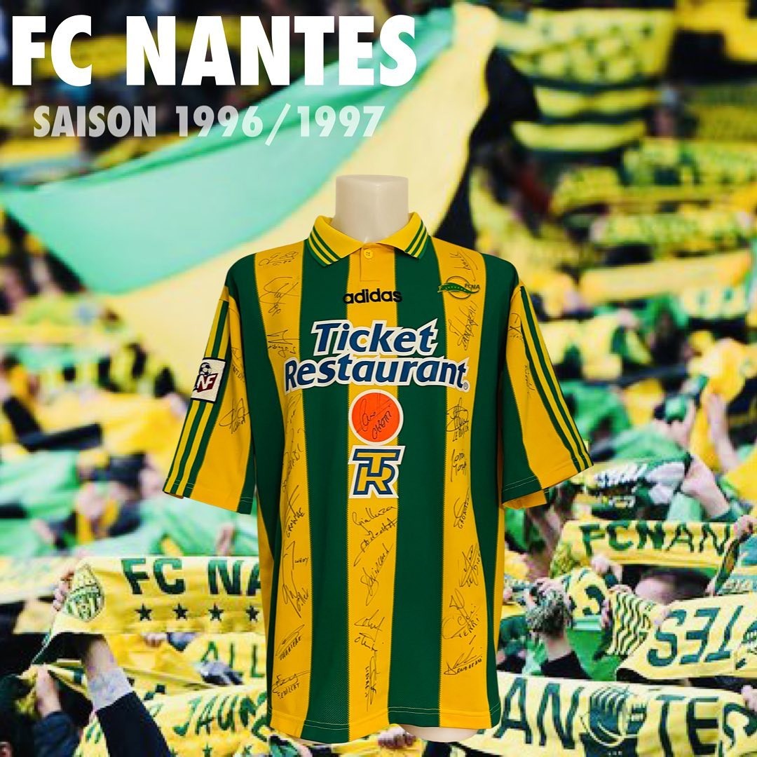 Primera equipación de Nantes 96-97