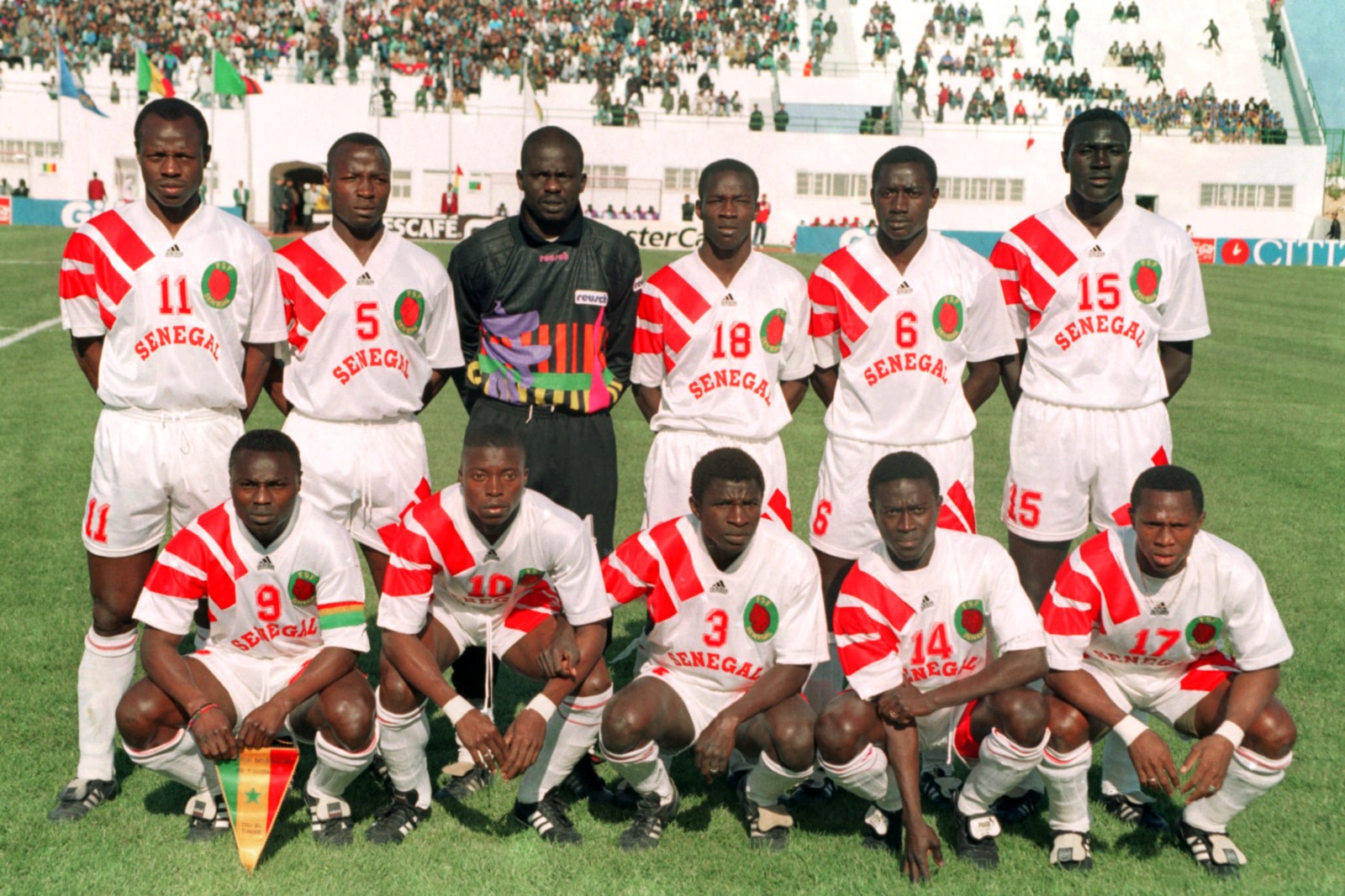 Primera equipación de Senegal 1994
