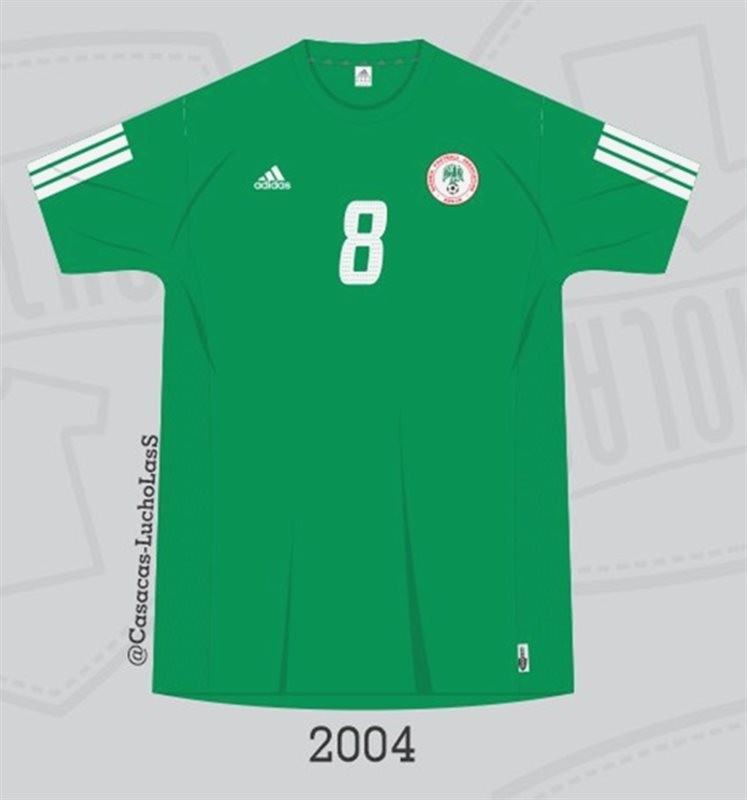 Primera equipación de Nigeria 2004