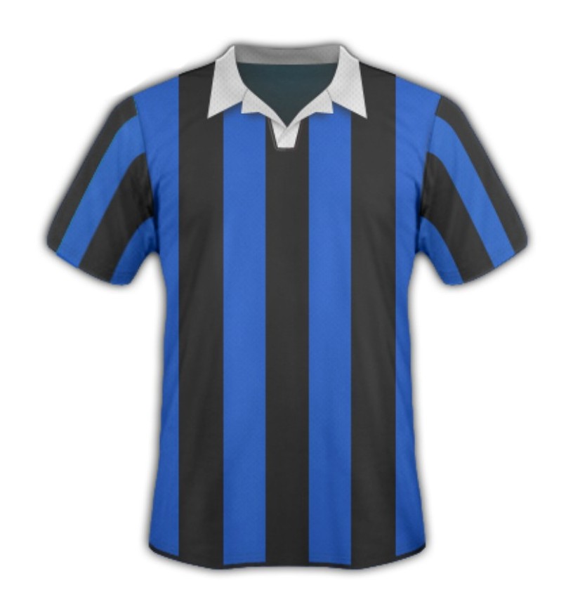 Primera equipación de Inter de Milán 1908-09