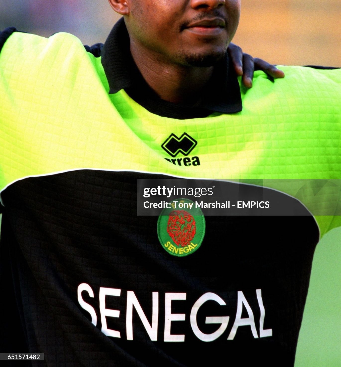 Equipación de portero de Senegal 2001