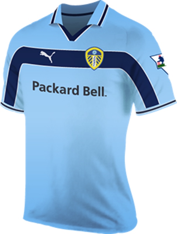 Segunda equipación de Leeds 99-00