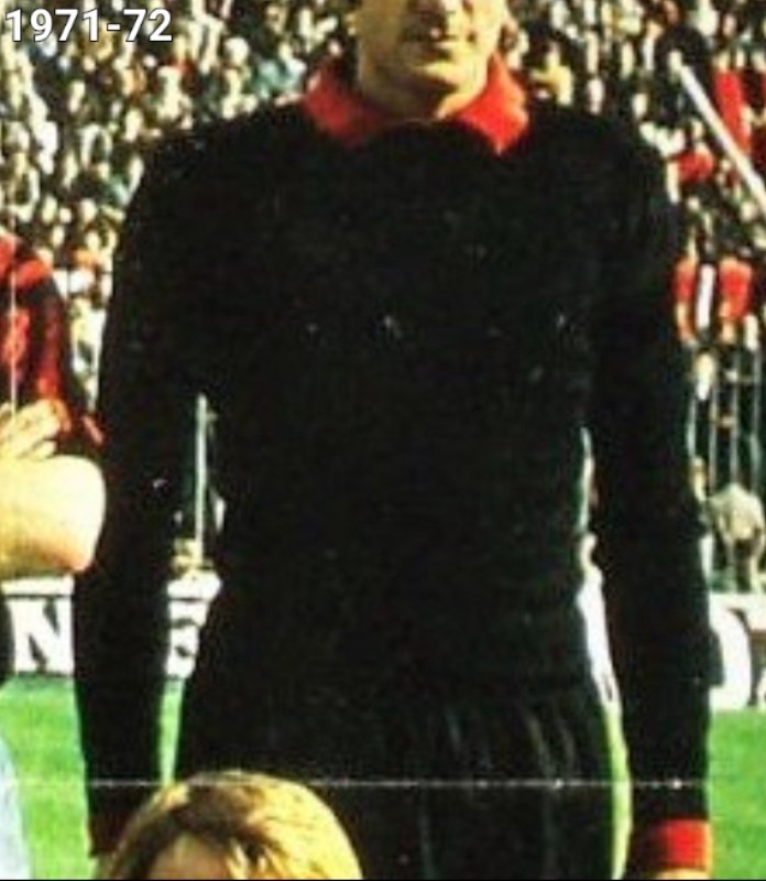 Equipación de portero de Milan 71-72