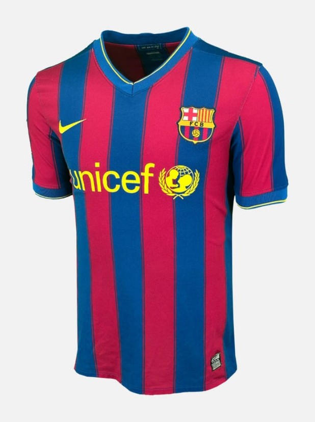Primera equipación de Barcelona 09-10