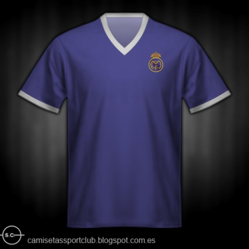 Segunda equipación de Real Madrid 80-81