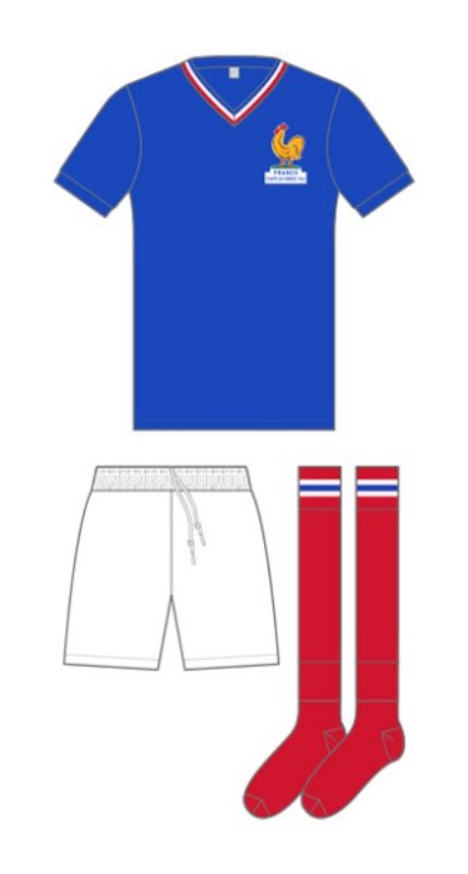 Primera equipación de Francia 1966