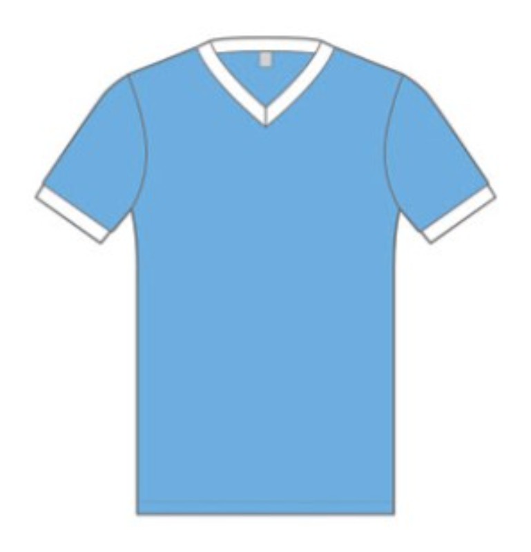 Primera equipación de Man City 60-61