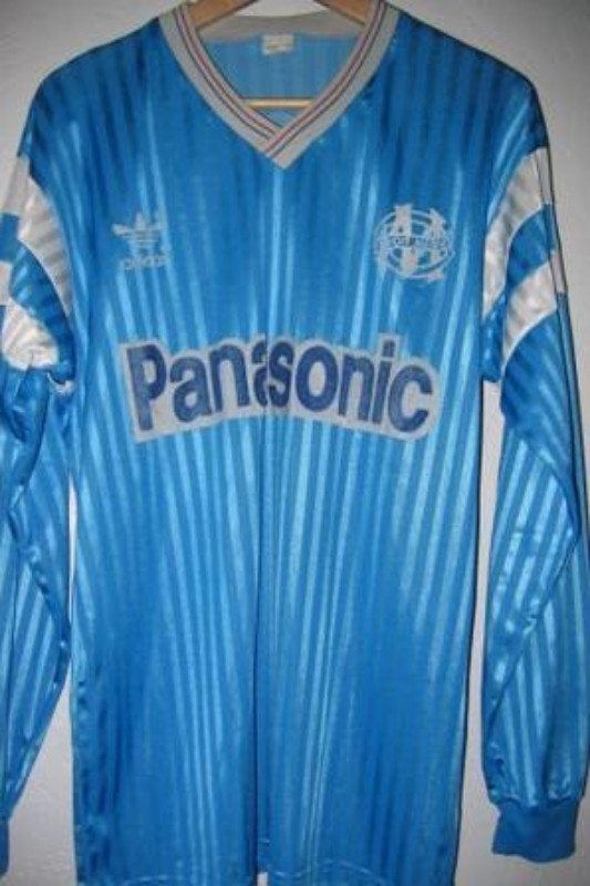 Segunda equipación de Olympique de Marsella 89-90