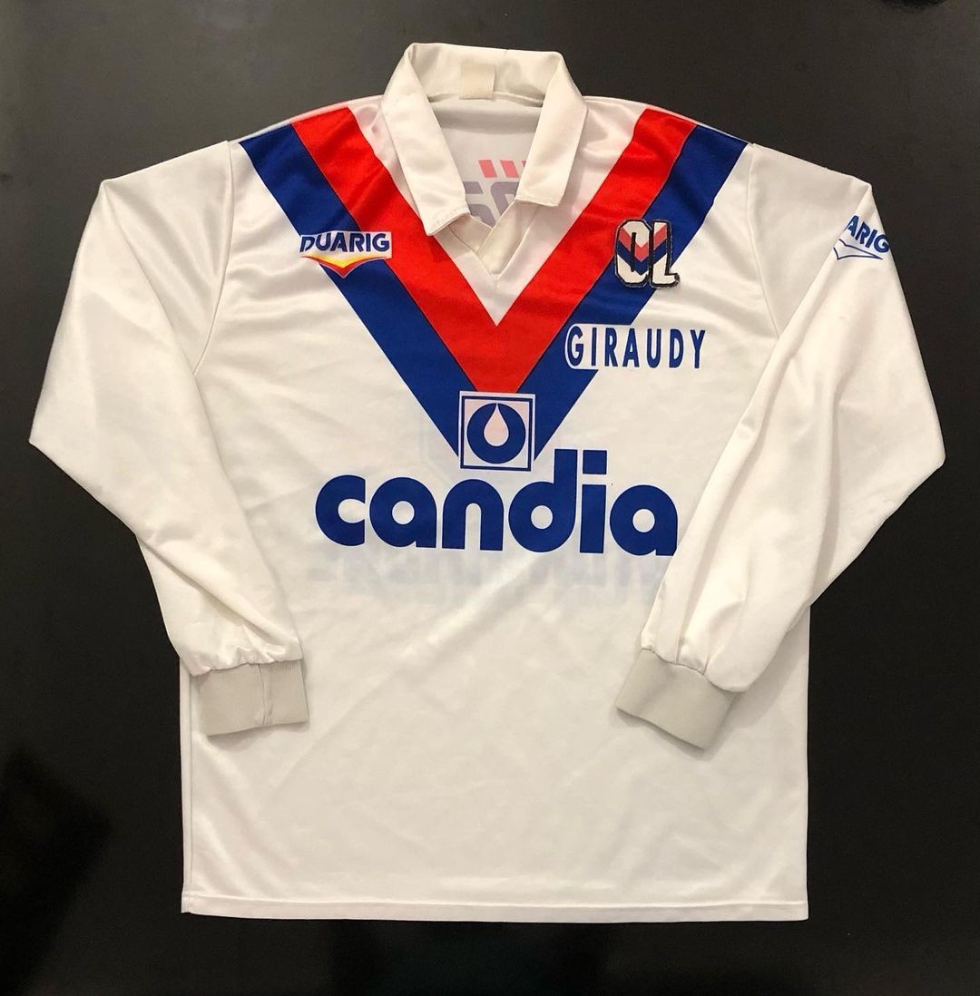 Primera equipación de Olympique de Lyon 90-91