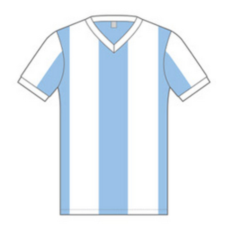 Primera equipación de Argentina 1970