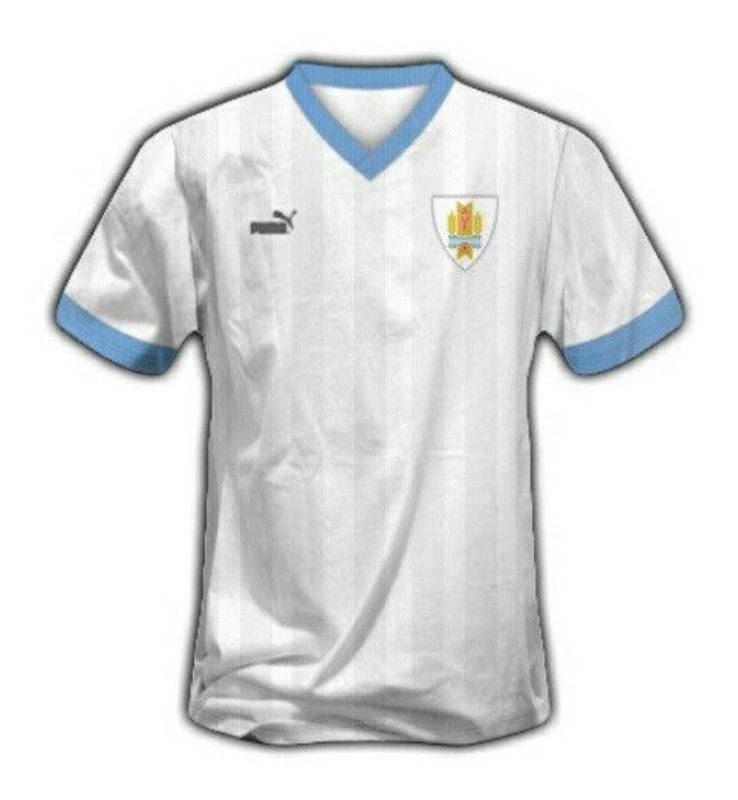 Segunda equipación de Uruguay 1990